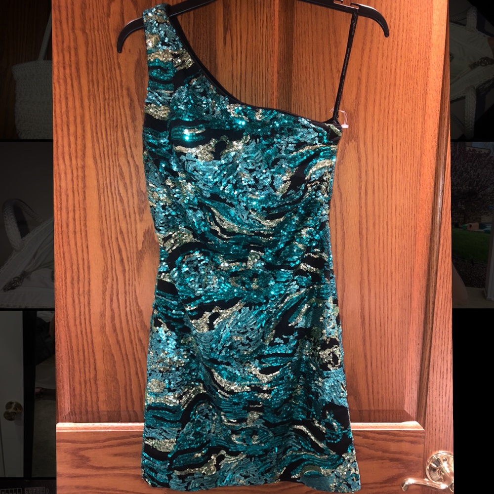 Sequin Formal Dress One Shoulder - Never Worn